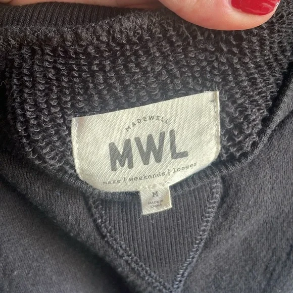 New Madewell MWL Airyterry Sweatshirt Tee Dress - Picture 4 of 10